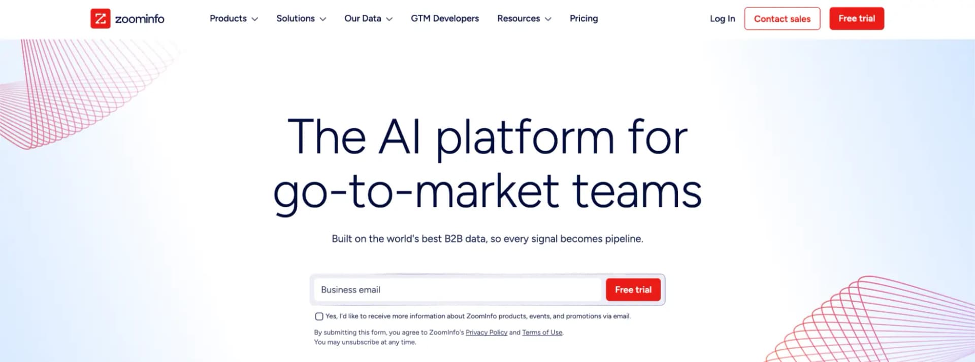 ZoomInfo B2B intelligence platform