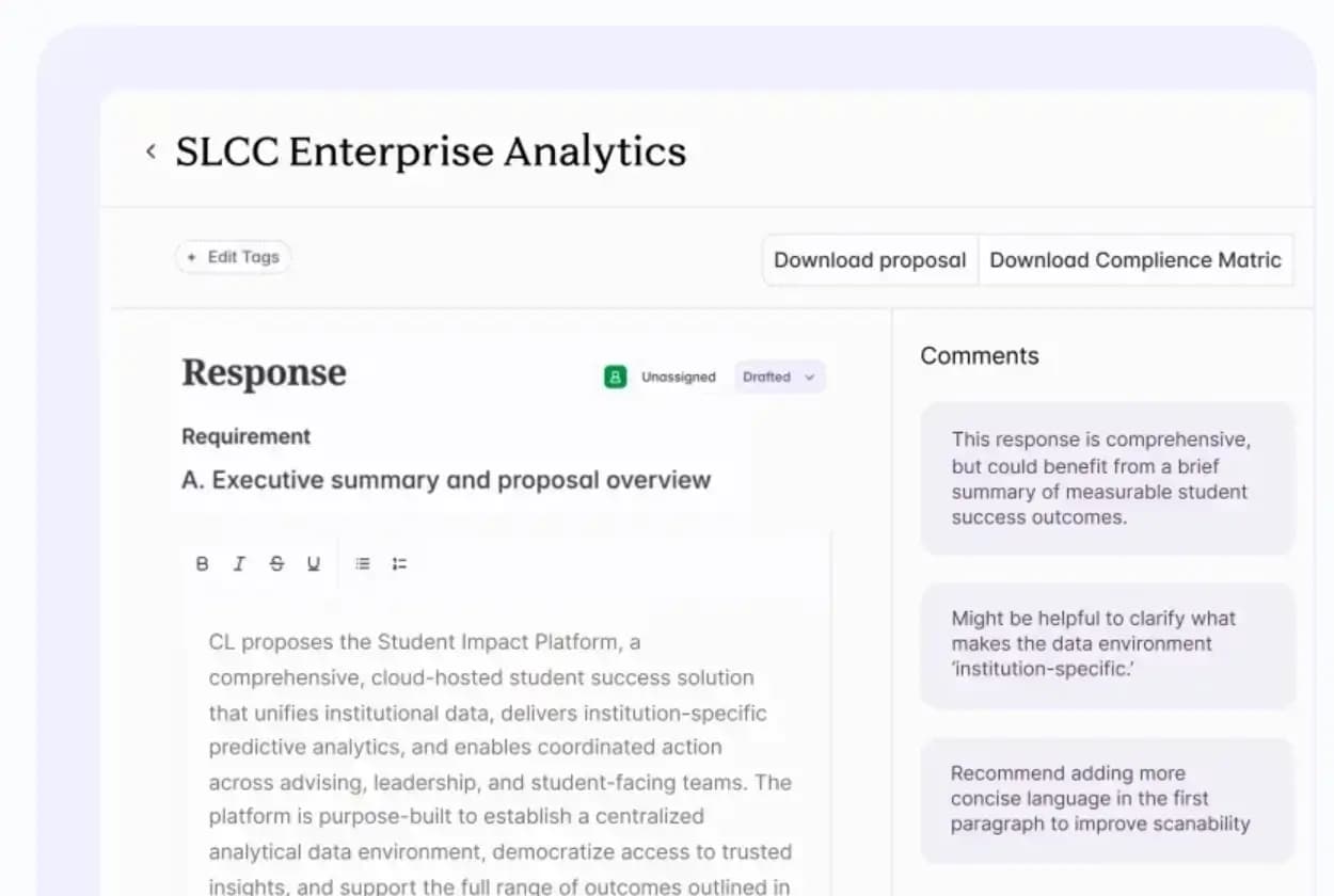 Starbridge AI RFP proposal writer